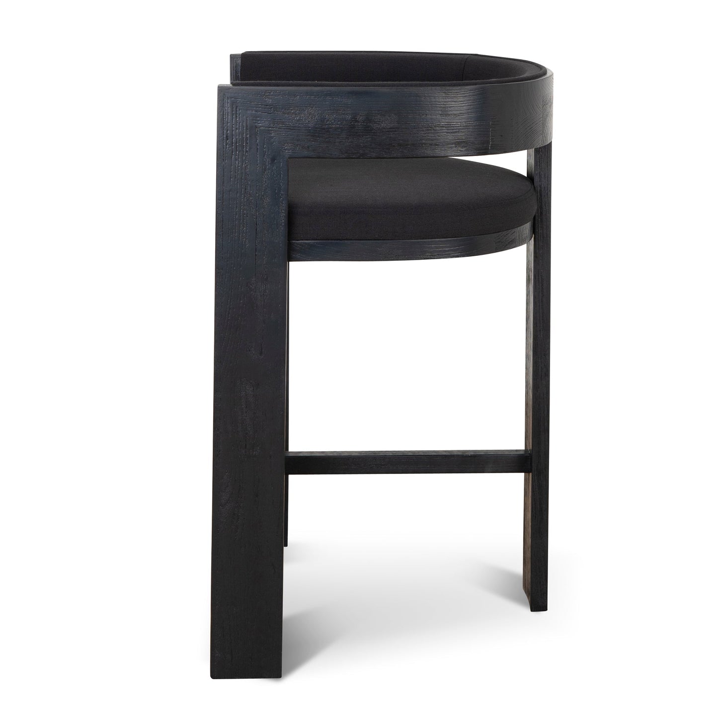 Miles ELM Barstool - Full Black