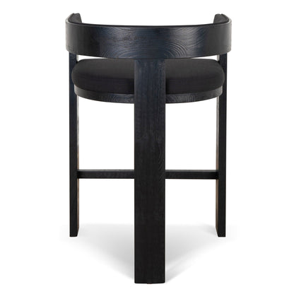Miles ELM Barstool - Full Black