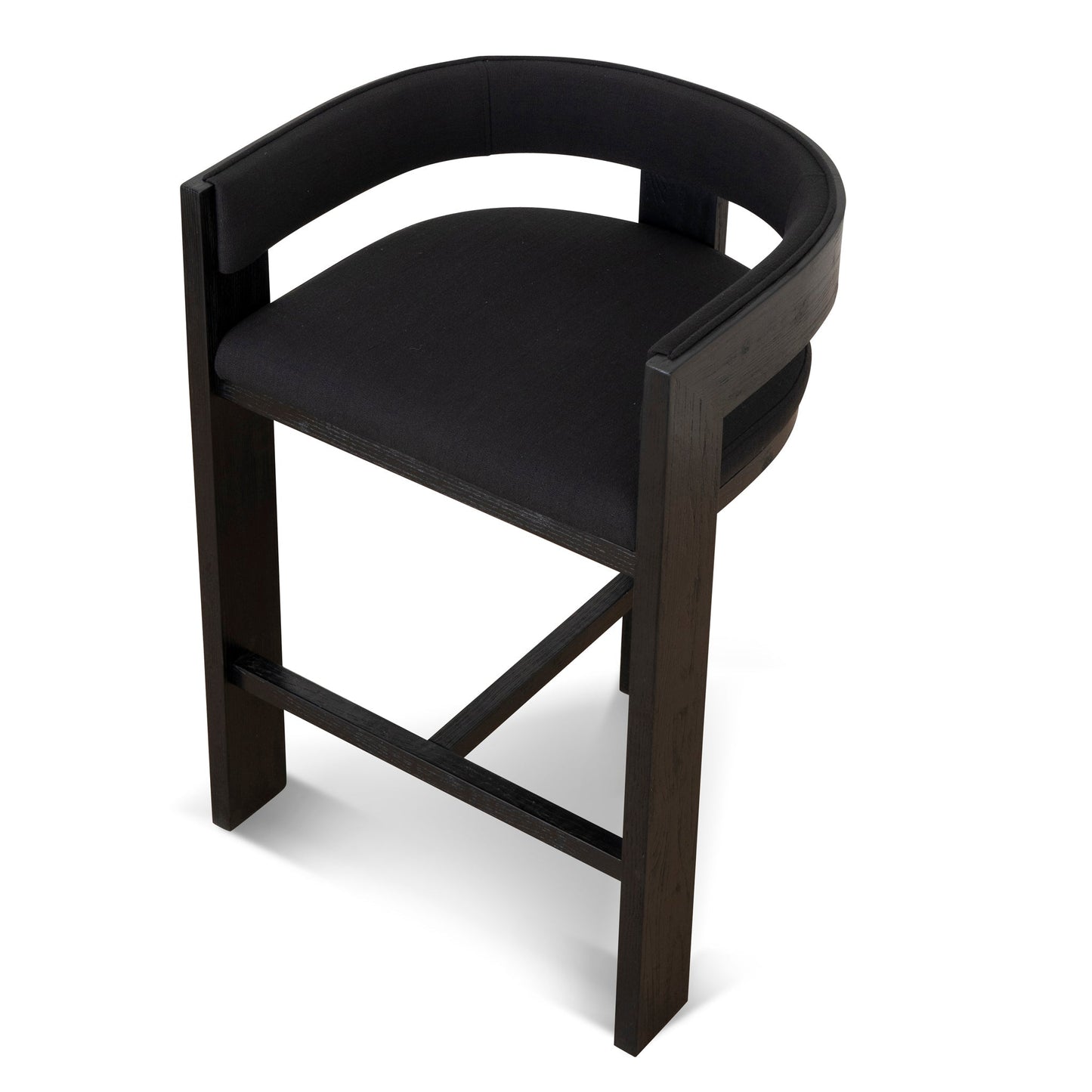 Miles ELM Barstool - Full Black