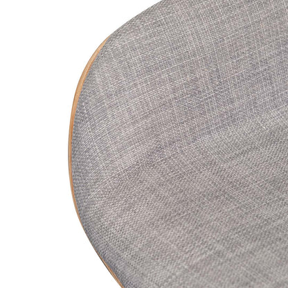 Finn 65cm Fabric Bar Stool - Grey - Natural