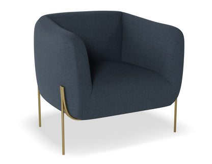 Belle Lounge Chair - Midnight Blue