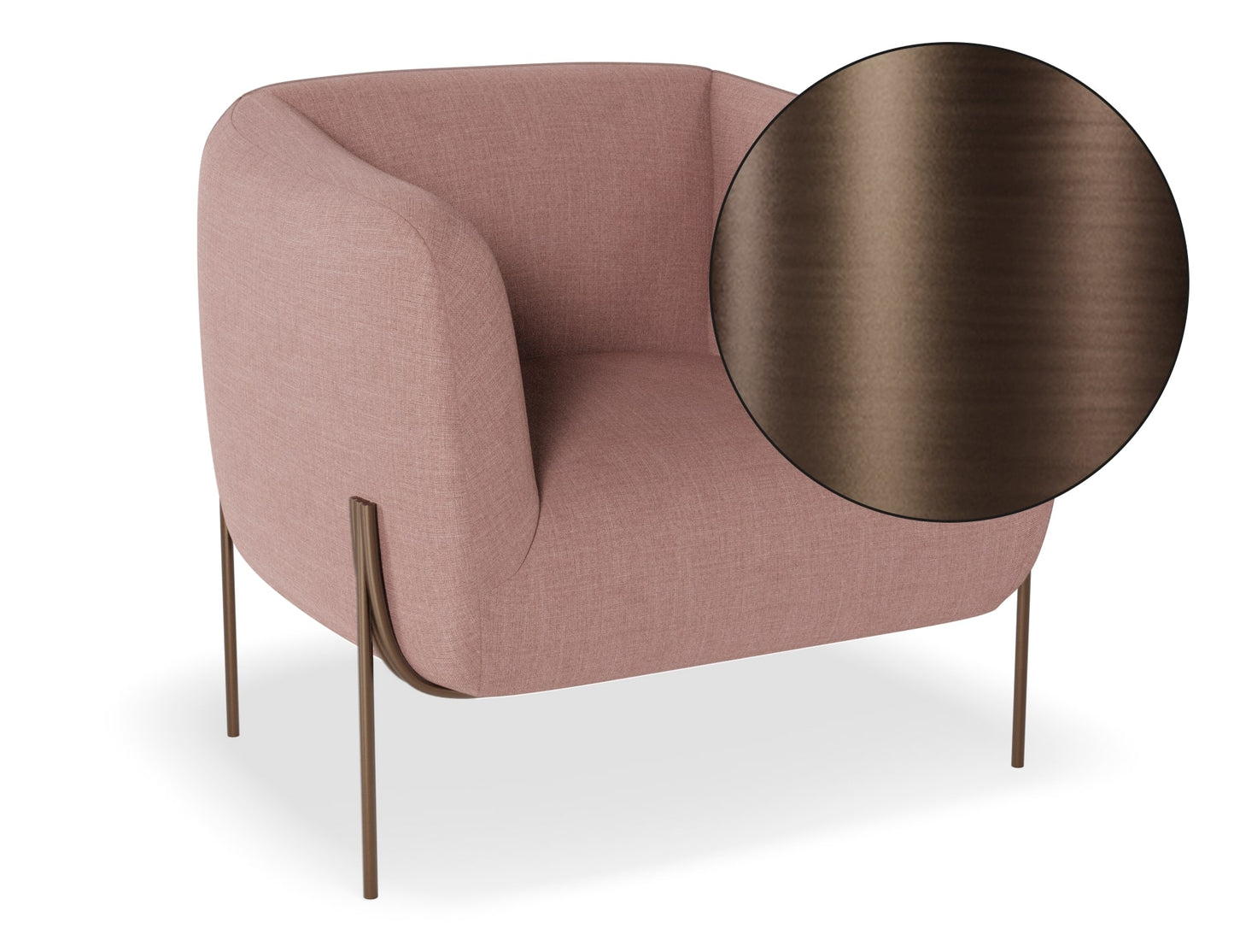 Belle Lounge Chair - Blush Pink