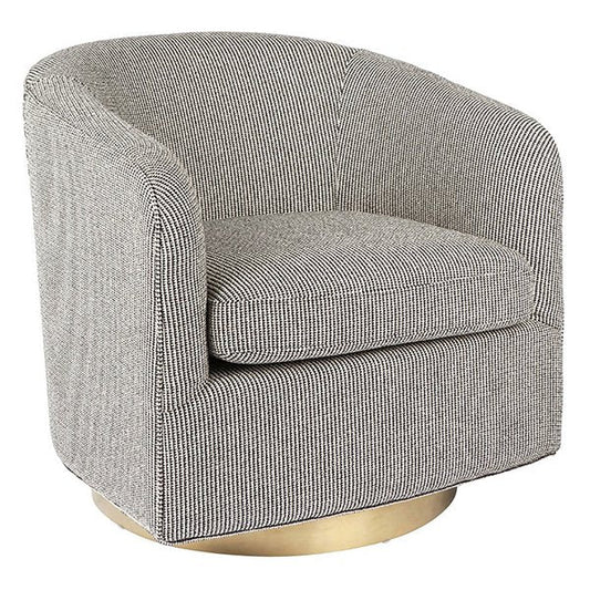 Belvedere Swivel Arm Chair - Black