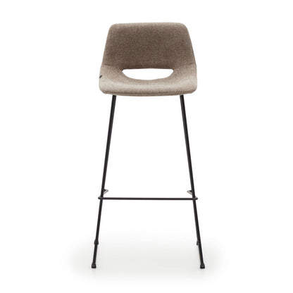 Set of 2 - Bernard Fabric Bar Stool - Brown