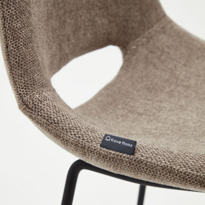 Set of 2 - Bernard Fabric Bar Stool - Brown