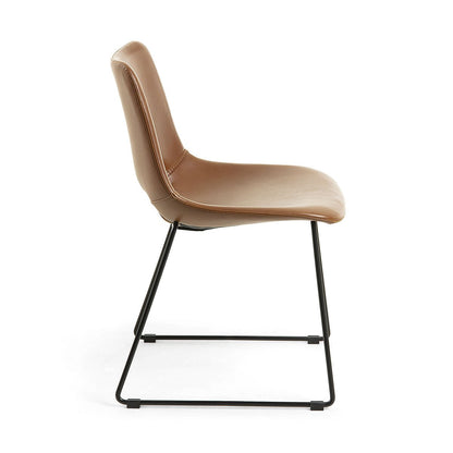 Bernard Faux Leather Dining Chair - Rust