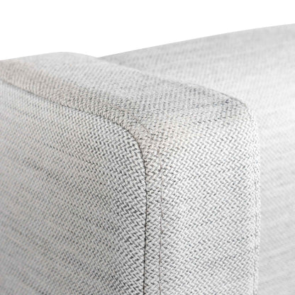 Fabric Single Bed Frame - Pearl Grey with Storage