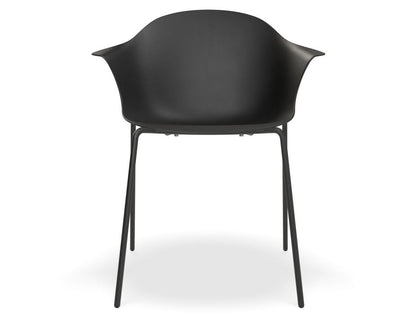 Pebble Armchair with Shell Seat - Black