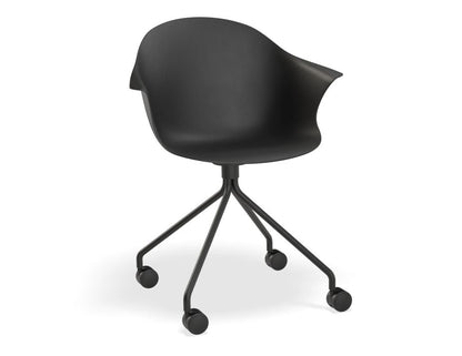 Pebble Armchair with Shell Seat - Black