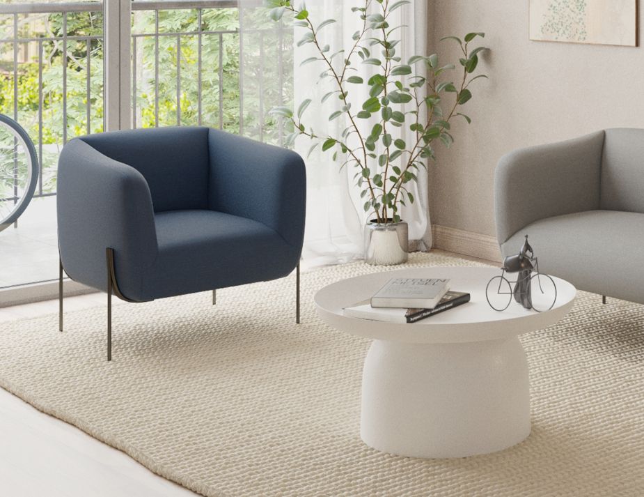 Belle Lounge Chair - Midnight Blue