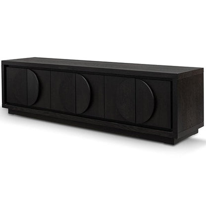 Bonnie 2m Wooden TV Entertainment Unit - Textured Espresso Black