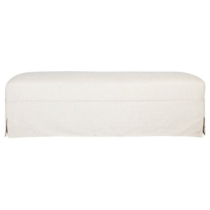 Brighton Slip Cover Bench Ottoman - Natural Linen