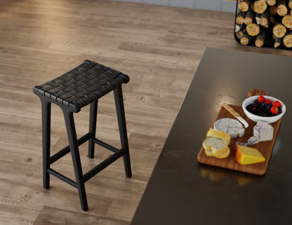 Brooklyn Backless Stool - Black Frame