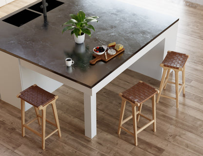 Brooklyn Backless Stool - Natural Frame