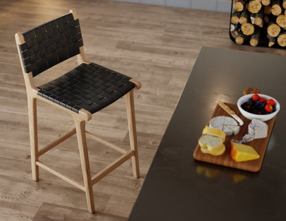 Brooklyn Bar Stool - Natural Frame