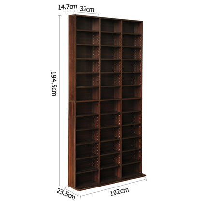 Artiss Bookshelf CD Storage Rack - BERT Walnut
