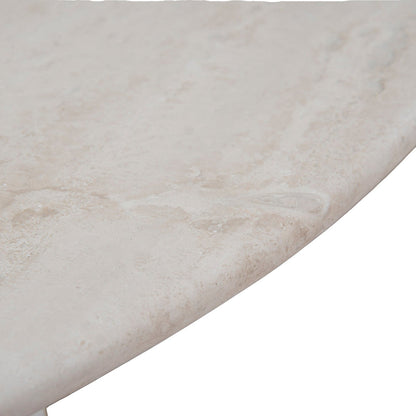 Nested Travertine Coffee Table - White