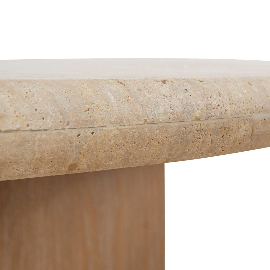 1.2m Oval Travertine Coffee Table - Natural