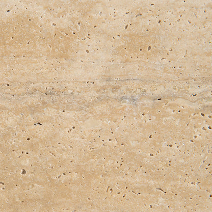 90cm Round Travertine Coffee Table - Natural