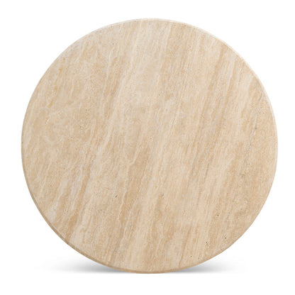 90cm Round Travertine Coffee Table - Natural