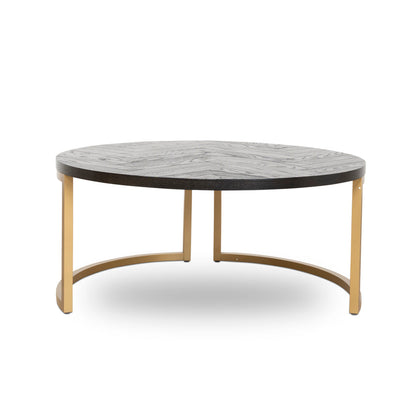 Nested Coffee Table - Peppercorn and Brass