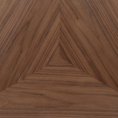 1.1m Wooden Round Coffee Table - Walnut