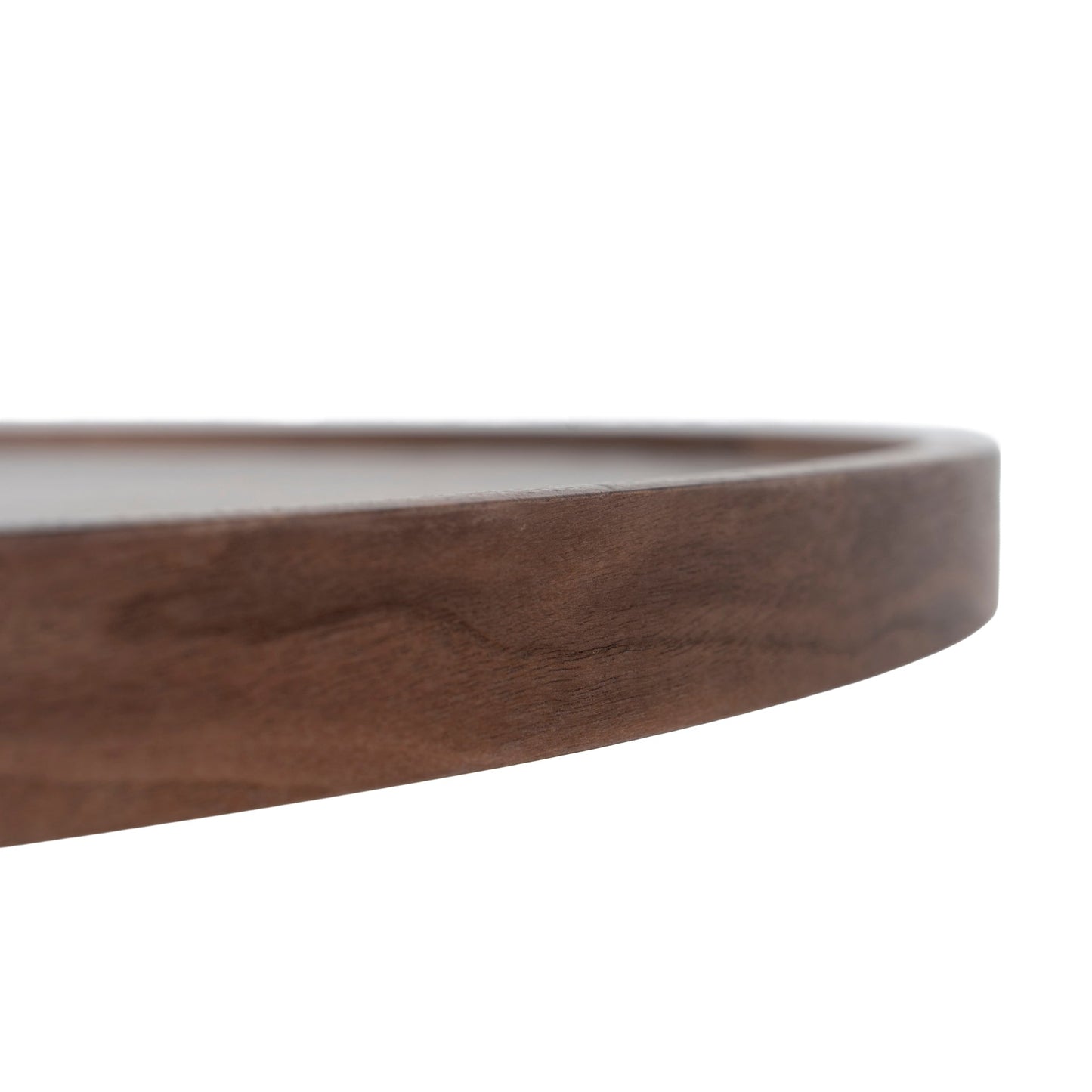 1.1m Wooden Round Coffee Table - Walnut