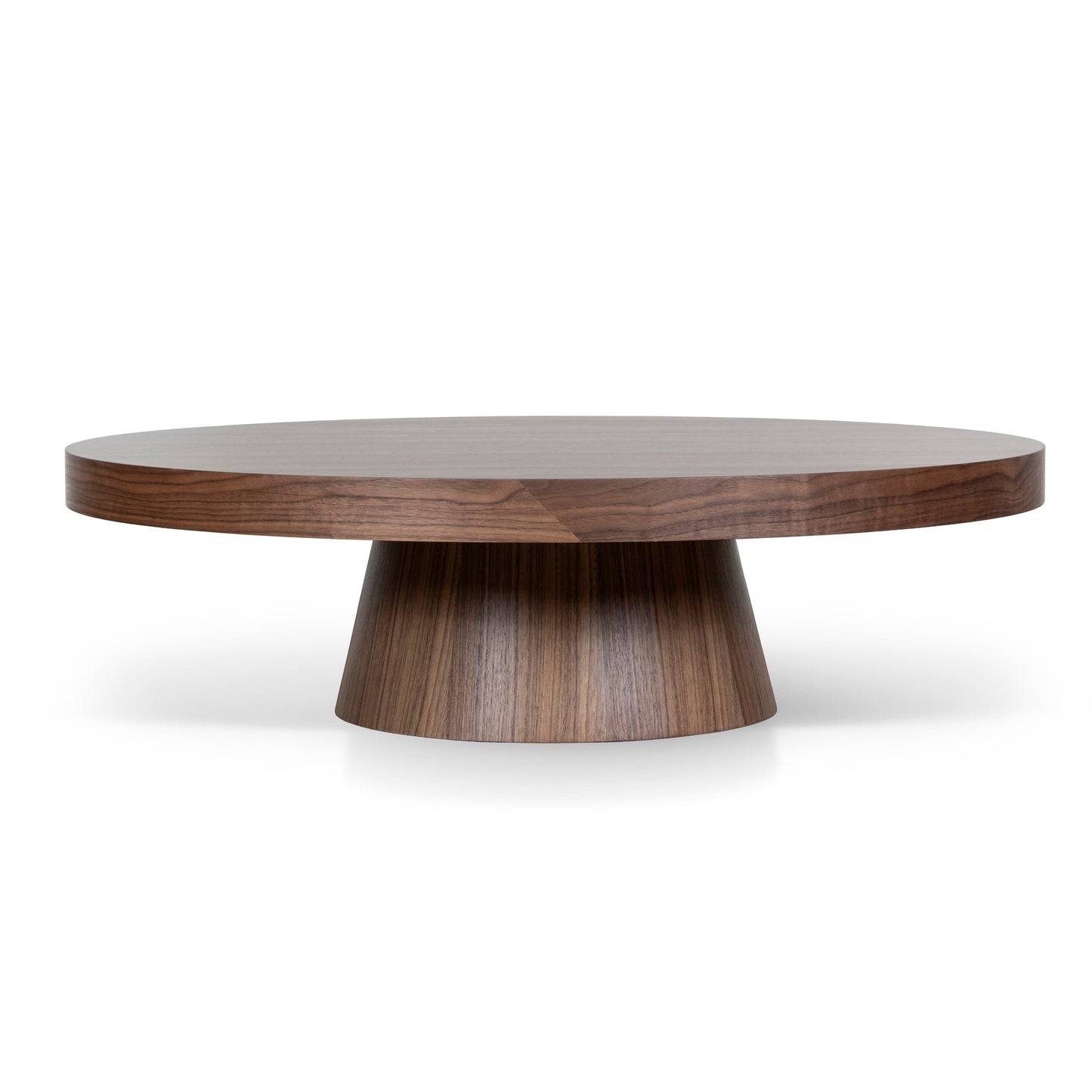 1.1m Round Coffee Table - Walnut
