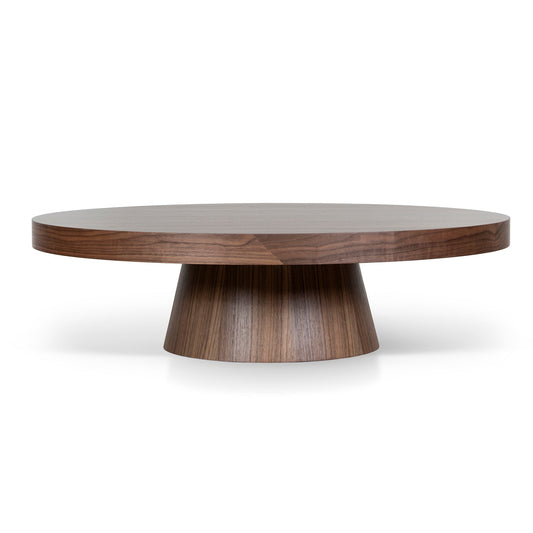 1.1m Round Coffee Table - Walnut