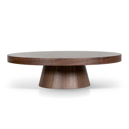 1.1m Round Coffee Table - Walnut
