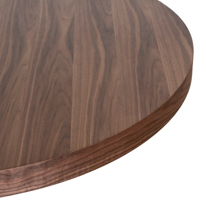 1.1m Round Coffee Table - Walnut