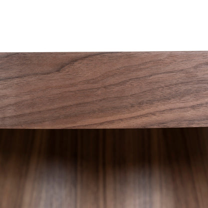 1.1m Round Coffee Table - Walnut