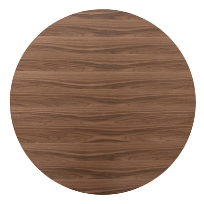 1.1m Round Coffee Table - Walnut