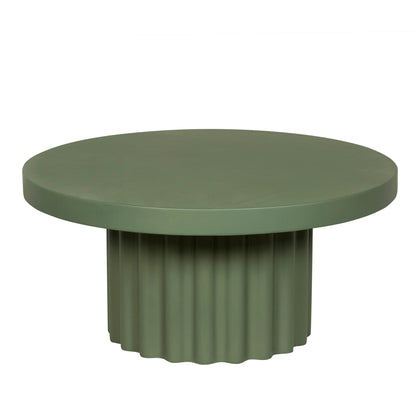 90cm Concrete Coffee Table - Green