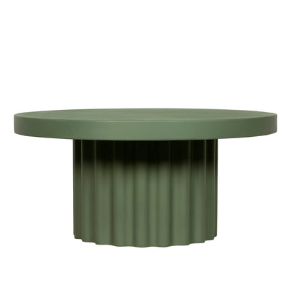 90cm Concrete Coffee Table - Green