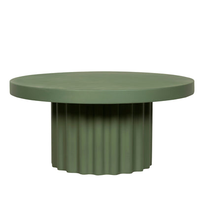 90cm Concrete Coffee Table - Green