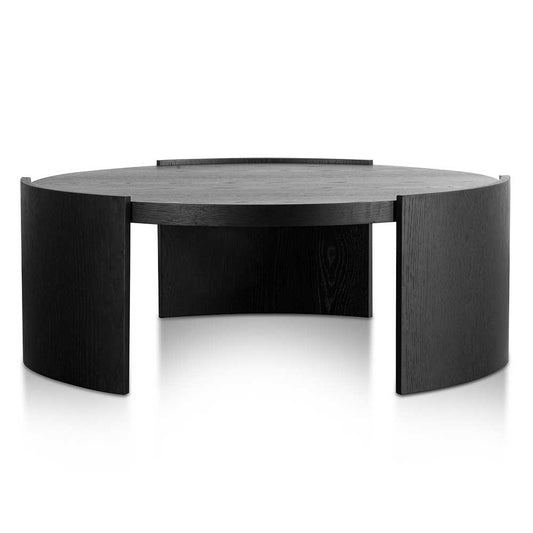 100cm Wooden Round Coffee Table - White