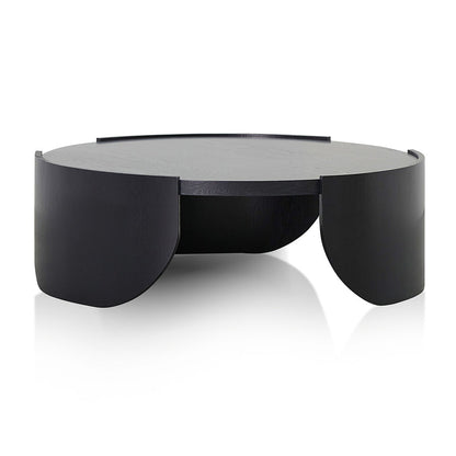 1.1m Round Coffee Table - Black