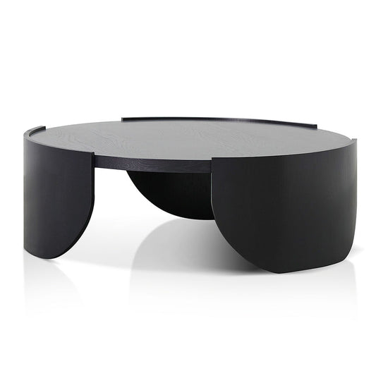 1.1m Round Coffee Table - Black