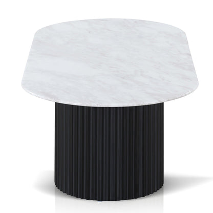 1.3m Marble Coffee Table - Black