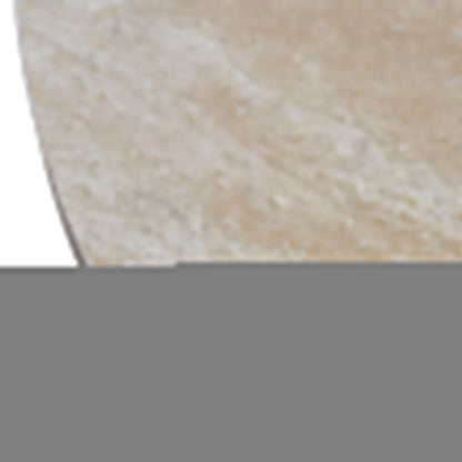 Travertine Marble 100cm Round Coffee Table - White Wash