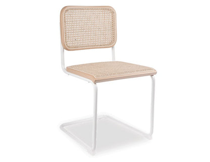 Calibre Chair - White Frame with Natural Cane (6 Chairs)