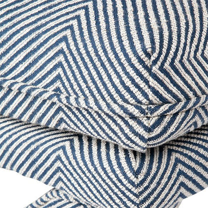 Candace Stool - Chevron Blue Linen