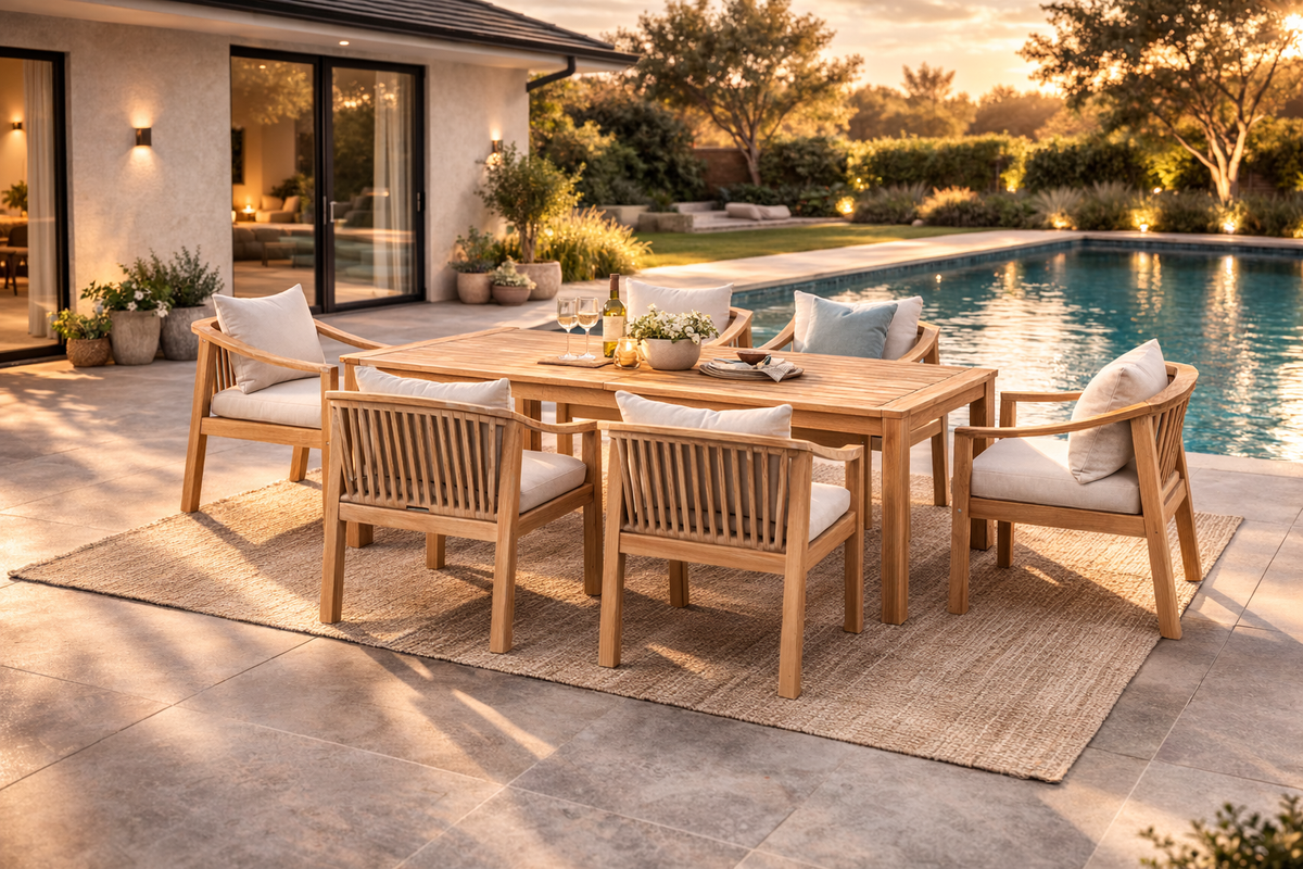Hamptons 4 Piece Outdoor in Teakwood