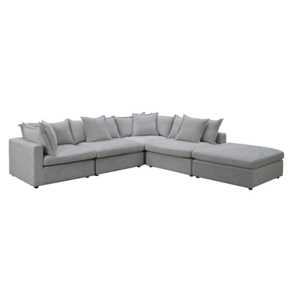 Lovisa Modular Corner Fabric Sofa Lounge with Ottoman