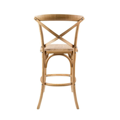 Victoria Noir Cross Back Bar Stool