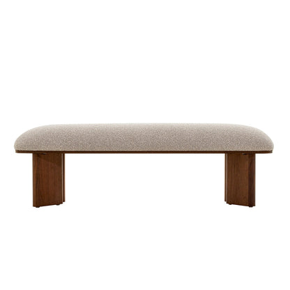 Walnut Bench - Clay Grey