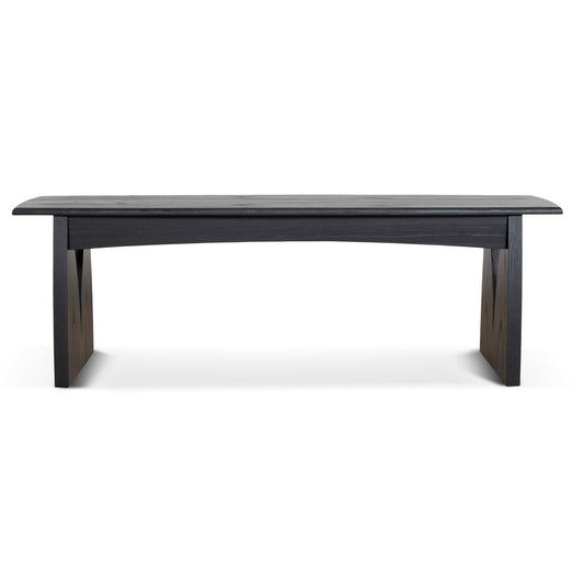 1.8m Elm Dining Table - Full Black