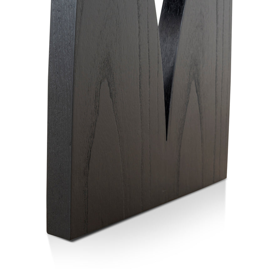 1.4m Elm Dining Bench - Full Black
