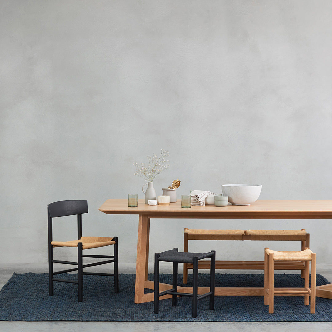 Erika 110cm Oak Bench - Natural Seat